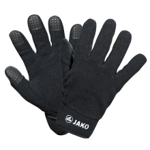 Jako Field Player Gloves Fleece (100% Polyester, quick-drying) black - 1 pair