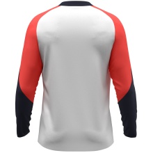 JAKO Sport Long Sleeve Shirt Dynamic (Polyester Eyelet) white/coral red/navy blue men's