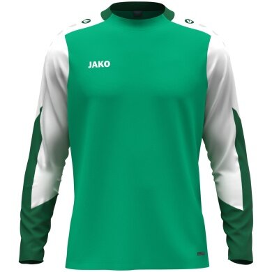 JAKO Sport Long Sleeve Shirt Dynamic (Polyester Eyelet) green/white/dark green men's