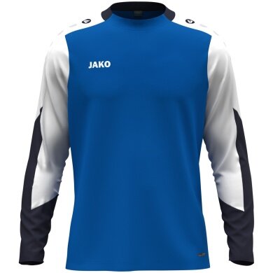 JAKO Sport Long Sleeve Shirt Dynamic (Polyester Eyelet) royal blue/white/navy blue men's