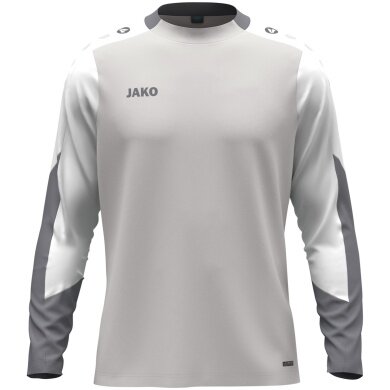 JAKO Sport Long Sleeve Shirt Dynamic (Polyester Eyelet) light grey/white/grey Men's
