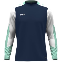 JAKO Sport Long Sleeve Shirt Dynamic (Polyester Eyelet) navy blue/white/mint green children