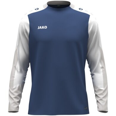 JAKO Sport Long Sleeve Shirt Dynamic (Polyester Eyelet) midnight blue/white/light grey men's