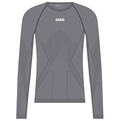 JAKO Long Sleeve Shirt Lightweight (maximum freedom of movement, seamless) Underwear grey Men's