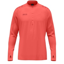 JAKO Long Sleeve Shirt Ziptop Light Flow (Keep Dry, maximum freedom of movement) coral red children