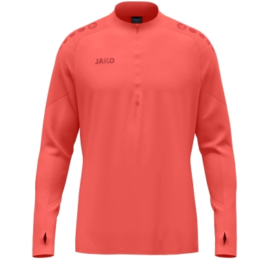 JAKO Long Sleeve Shirt Ziptop Light Flow (Keep Dry, maximum freedom of movement) coral red Men's