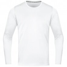 JAKO Sport Long Sleeve Shirt Run 2.0 (100% Polyester, breathable) white Men