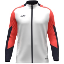 JAKO Polyester Jacket Dynamic (100% recycled Polyester) white/coral red/navy blue Kids