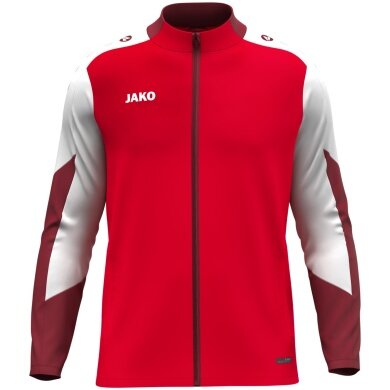 JAKO Polyester Jacket Dynamic (100% recycled Polyester) red/white/dark red Men's