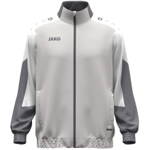 JAKO Training Jacket (Web Jacket) Dynamic - Stretch Micro Twill - Light Grey/White/Grey Men's