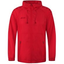 JAKO Lightweight Flow Functional Jacket with Hood (wind and water repellent) red Men's