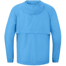 JAKO Lightweight Flow Functional Jacket with Hood (wind and water-repellent) sky blue Men's