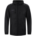 JAKO Lightweight Flow Functional Jacket with Hood (wind and water repellent) black men's