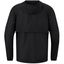 JAKO Lightweight Flow Functional Jacket with Hood (wind and water repellent) black men's