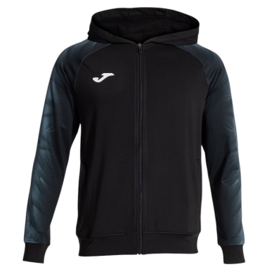 Joma Elite XI Full-Zip Hooded Jacket (Fleece Lining) black/anthracite grey Men's
