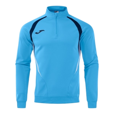 Joma Long Sleeve Championship 20 Sweatshirt (1/4 Zip, comfortable, recycled Polyester) light blue/dark blue Men's