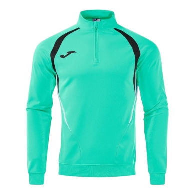 Joma Long Sleeve Championship 20 Sweatshirt (1/4 Zip, comfortable, recycled Polyester) mint green/black Men's
