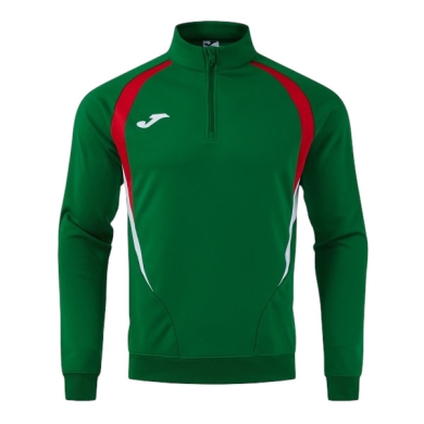 Joma Long Sleeve Championship 20 Sweatshirt (1/4 Zip, comfortable, recycled Polyester) green/red Men's