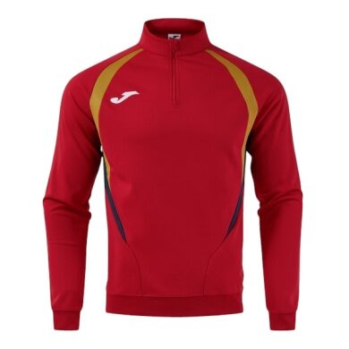 Joma Long Sleeve Championship 20 Sweatshirt (1/4 Zip, comfortable, recycled Polyester) red/dark blue Men's
