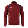 Joma Long Sleeve Championship 20 Sweatshirt (1/4 Zip, comfortable, recycled Polyester) burgundy/navy blue Men's