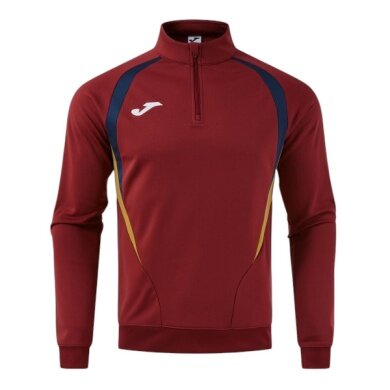 Joma Long Sleeve Championship 20 Sweatshirt (1/4 Zip, comfortable, recycled Polyester) burgundy/navy blue Men's