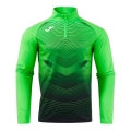 Joma Elite XII Long Sleeve Running Shirt Sweatshirt (optimal freedom of movement, 1/4 Zip) green men's