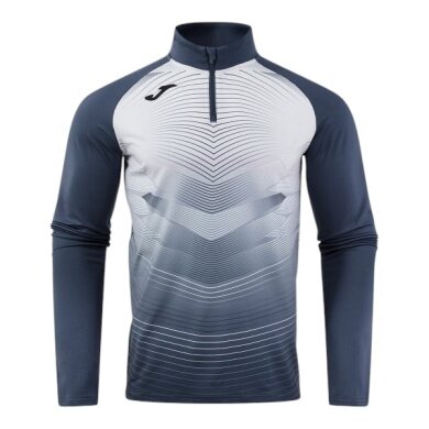 Joma Elite XII Long Sleeve Running Shirt Sweatshirt (optimal freedom of movement, 1/4 Zip) grey men's