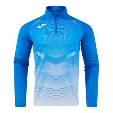 Joma Elite XII Long Sleeve Running Shirt Sweatshirt (optimal freedom of movement, 1/4 zip) blue men's