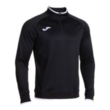 Joma Pullover Combi Premium Sweatshirt (Half-Zip, Stand-Up Collar) black/white men's