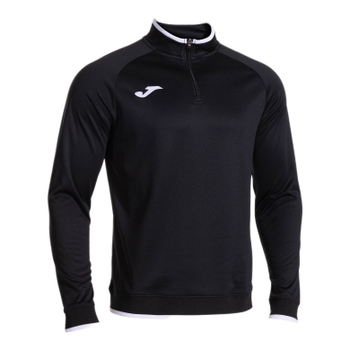 Joma Pullover Combi Premium Sweatshirt (Half-Zip, Stand-Up Collar) black/white men's