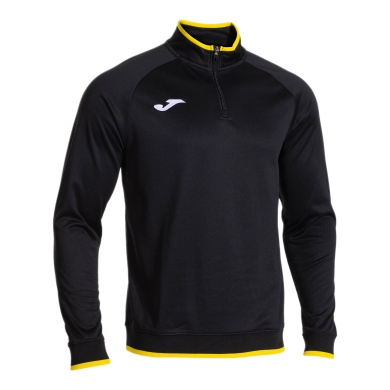 Joma Pullover Combi Premium Sweatshirt (Half-Zip, Stand-Up Collar) black/yellow men's