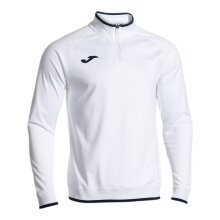 Joma Pullover Combi Premium Sweatshirt (Half-Zip, Stand-Up Collar) white/navy blue men's