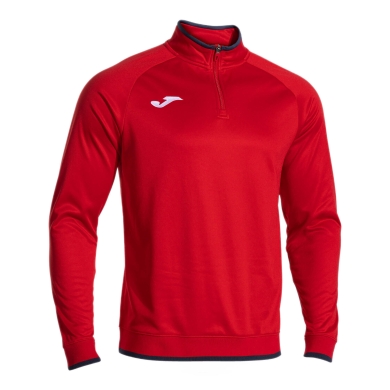 Joma Pullover Combi Premium Sweatshirt (Half-Zip, Stand-Up Collar) red/navy blue Men's