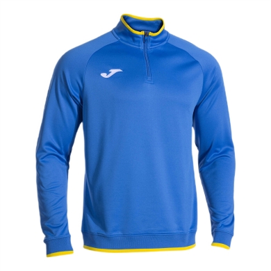 Joma Pullover Combi Premium Sweatshirt (Half-Zip, Stand-up Collar) royal blue/yellow Men's