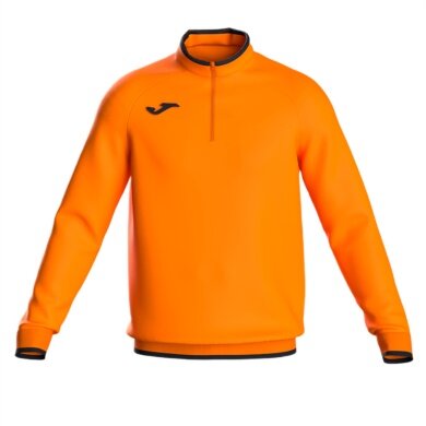 Joma Pullover Combi Premium Sweatshirt (Half-Zip, Stand-up Collar) orange/black Men's