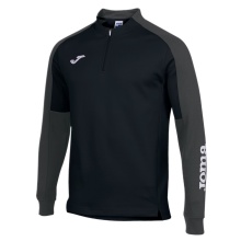 Joma Pullover Eco Championship Sweatshirt (Half-Zip, high wearing comfort) black/anthracite grey men's