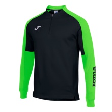 Joma Pullover Eco Championship Sweatshirt (Half-Zip, high wearing comfort) black/green men's