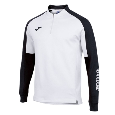 Joma Pullover Eco Championship Sweatshirt (Half-Zip, high wearing comfort) white/black men's