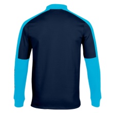 Joma Pullover Eco Championship Sweatshirt (Half-Zip, high wearing comfort) navy blue/turquoise men's