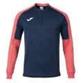 Joma Pullover Eco Championship Sweatshirt (Half-Zip, high wearing comfort) navy/orange men's