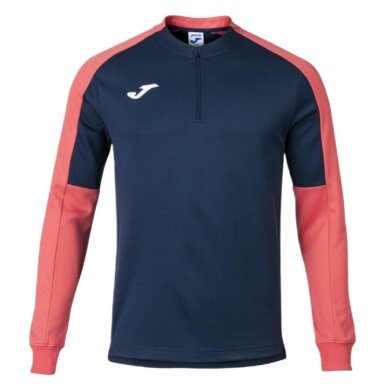 Joma Pullover Eco Championship Sweatshirt (Half-Zip, high wearing comfort) navy/orange men's