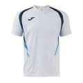 Joma Sport T-shirt Championship 20 (high wearing comfort, recycled polyester) white/light blue men's