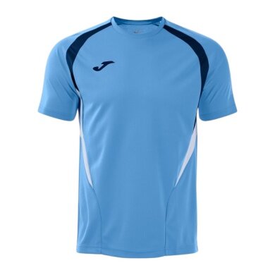 Joma Sport T-shirt Championship 20 (high wearing comfort, recycled polyester) light blue/dark blue men's