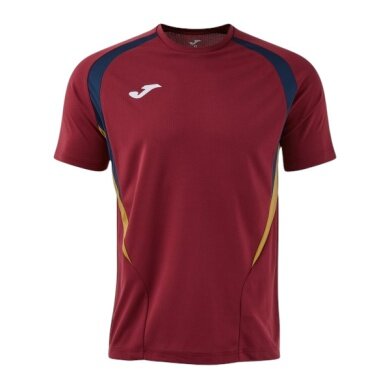 Joma Sport T-shirt Championship 20 (high wearing comfort, recycled polyester) burgundy/dark blue men's