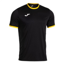 Joma Sport T-shirt Combi Premium (100% Polyester, breathable) black/yellow men's