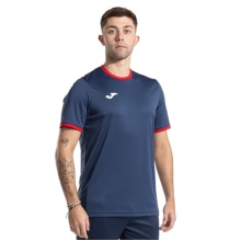 Joma Sport T-shirt Combi Premium (100% Polyester, breathable) navy/red men's