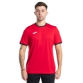 Joma Sport T-shirt Combi Premium (100% Polyester, breathable) red/black men's