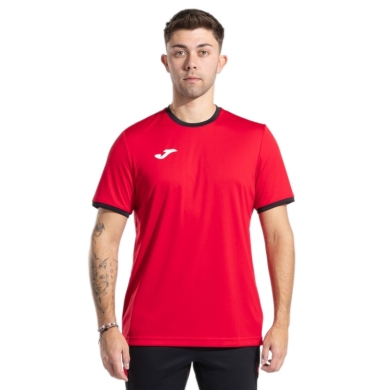 Joma Sport T-shirt Combi Premium (100% Polyester, breathable) red/black men's