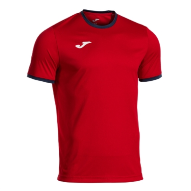 Joma Sport T-shirt Combi Premium (100% Polyester, breathable) red/navy men's
