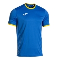 Joma Sport T-shirt Combi Premium (100% Polyester, breathable) royal blue/yellow men's